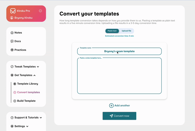ConvertTemplate-PasteText