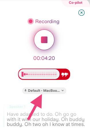 Mic selector
