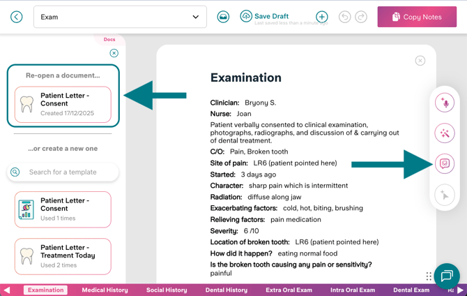 Note with sent Doc-1